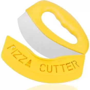 Pizza Knife Sharp Stainless Steel Blade, Easy to Clean and Safe Slicer with Cover for Pizza Lovers - Great Warm Gift for Mom