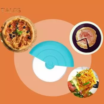 Pizza Slicer Curved Handle Cutting Rust-proof Convenient All-purpose Dough Pancake Cutter for Kitchen синий