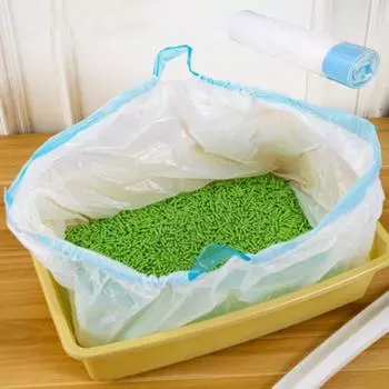 ПЭ мешки для кошачьих какашек, белый специальный мешок для кошачьего туалета, аксессуары для домашних животных, мешок для мусора для кошачьего туалета, домашний 1 roll