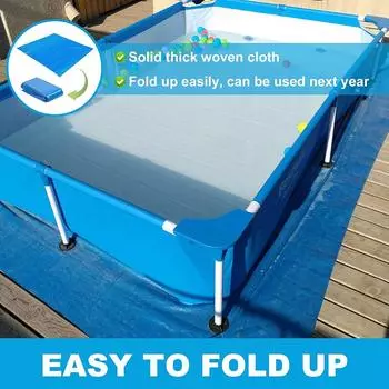 ПЭ водонепроницаемый коврик для бассейна прочный прямоугольный тканевый коврик для пола бассейна защитный коврик для бассейна брезентовый чехол от дождя и пыли