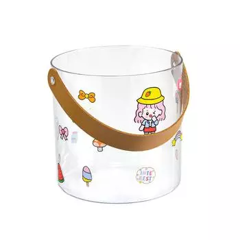 ПЭТ Маленькое Ведерко для льда Бытовая Прозрачная Ледяная Винная Бочка Пикник Пиво Напиток Ведерко для льда S Small