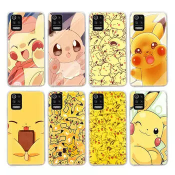 PK17 Пикачу мультфильм прозрачный чехол для Samsung A04 A14 A23 M33 M53 Realme 10 9 C35 C55 VIVO Y02 Y12 Infinix Hot 30 Note 11 Tecno Spark 8P Pro Infinix Hot 10T олений