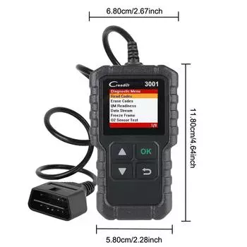 PK ELM327 V1.5 Автоматический диагностический сканер Многоязычный код Icar2 Поддержка всех функций OBD2 X431 CR3001 OBD2 сканер чёрный