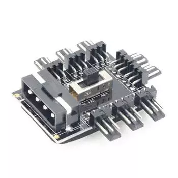 ПК компьютер IDE от 1 до 8 многоходовой кулер охлаждающий вентилятор концентратор 3-контактный разветвитель печатной платы 12 В 4Pin Powered