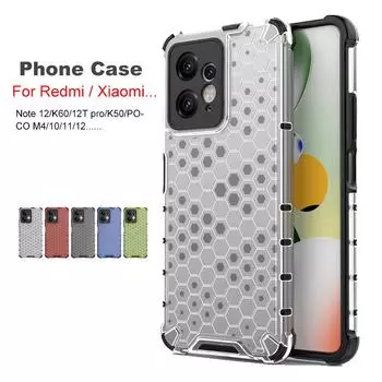 ПК + ТПУ Чехол для Xiaomi 10 12 PRO POCO X4 Redmi Note 12, мягкий чехол для телефона с противоударным дизайном Redmi 7 белый