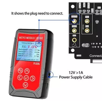 PL006 WOYO 12V Тестер автомобильных датчиков, катушки зажигания, инжектора, соленоидного клапана, шагового двигателя, модуль симулятора сигнала, драйвер мотоцикла PL 006