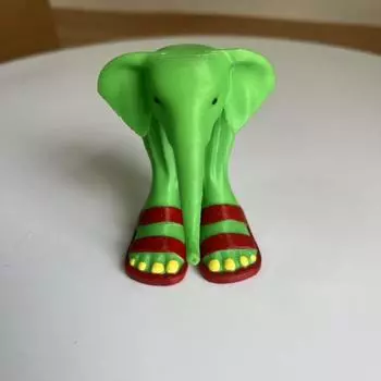 PLA 3D печатная модель слона Tralalelo Tralala 3D печатная игрушка Lirili Larlla Фигурка Декор стола коричневый