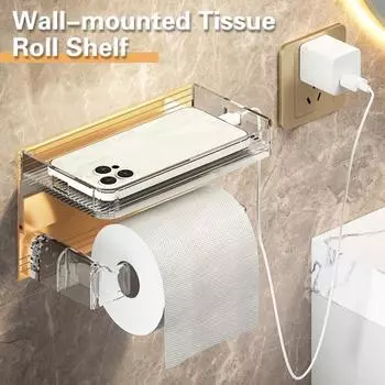 Place Little Items 2 в 1 Практичная антикоррозийная настенная полка для рулонов салфеток Подставка для бумаги B