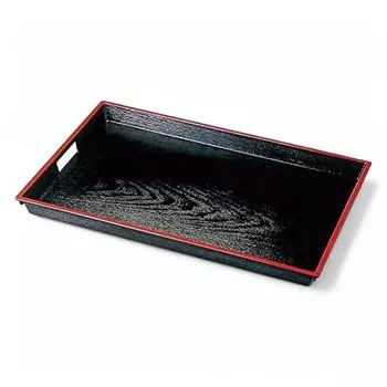 Placemat for Made in Unique 8 Shaku Wood Grain Side Black and x 36cm x 4cm J-Kitchens Tray, Japan, Non-Slip Tray, A) Tray, Red, SL, 54.4cm