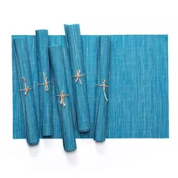 Placemat Rectangle High Temperature Resistance PVC Reusable Practical Cup Coaster for Restaurants зелёный