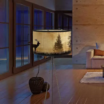 Плафон для лампы E27, Замена света для офиса, Домашний декор, Принт с оленями Style A