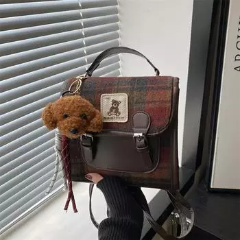 Plaid bag 2025 autumn and winter versatile women s shoulder back bag multi-purpose messenger bag