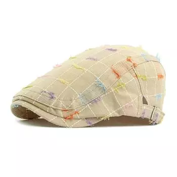 Plaid Beret Women s British Vintage Progressive Hat Paintsman s Cap Men s Peaked Cap хаки