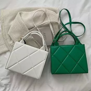 Клетчатые сумки через плечо из искусственной кожи, сумки-мессенджеры, переносные сумки с верхней ручкой для женщин и дам чёрный