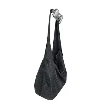 Plaid Cut Out Light Brushed Shoulder Strap Crossbody Hobo Bag Plaid