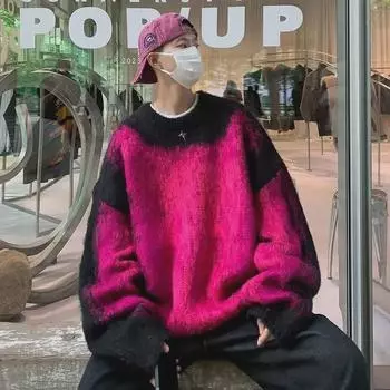 Plaid Jacquard Round Neck Sweater: Trendy Light Luxury for Autumn & Winter XL белый