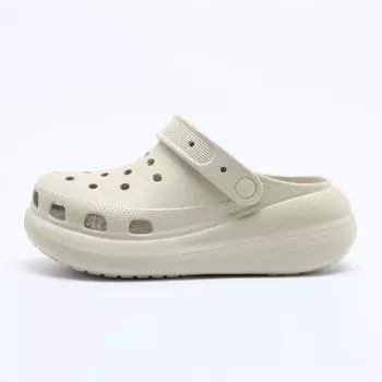 Plain board puffs EVA hole shoes for women s summer new thick-soled heightening non-slip beach cool slippers for women 35-36