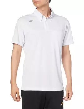 plain polo shirt left chest DRF231 White S [SSK] Short-sleeved shirt, button-down (with pocket) (10)