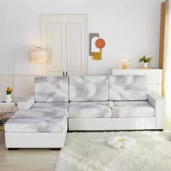 Plain Sofa Seat Cushion Covers Elastic Protector Covers Pets Kids Spandex Washable Living Room Sofas Cushion Case Chaise Lounge 80*120cm