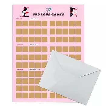 Плакат «100 любовных игр» с сексуальными позами на День святого Валентина, подарок для пар