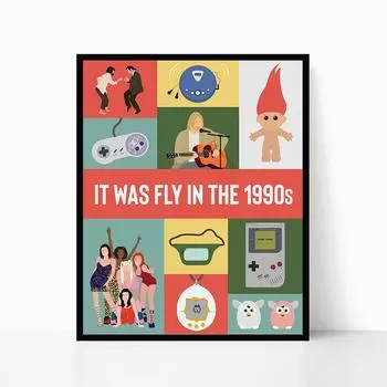 Плакат 80-х годов Группы из 90-х Криминальное чтиво Поп-культура Абстрактная минималистская картина на холсте Танец Настенная картина Декор для дома 21x30cm No Framed