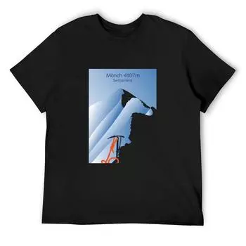 Плакат Альп М?Футболка Nch Summit Switzerland Mountaineering Ice Axe, фирменная футболка, большие размеры, тяжеловесы, мужские футболки S белый