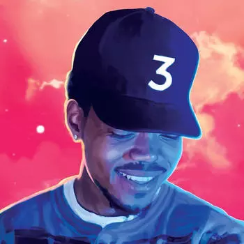 Плакат Chance The Rapper 24 x 36 дюймов Раскраска Рэпер чёрный