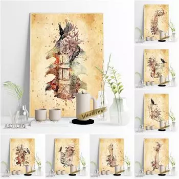 Плакат для рисования скелета, медицинская карта скелета, картина, медицинская картина, абстрактное украшение для студии анатомии 21cm30cm NoFrame