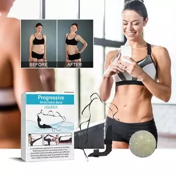 Плакат для тренировок с эластичным ремнем для йоги, растягивающееся оборудование, длинная эластичная лента для женщин и мужчин, спорт, пилатес и гимнастика чёрный