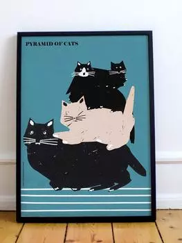 Плакат «Грустный кот с пивом» и принт, современные постеры, холст Cuadros, модульные картины, идея подарка, домашний декор, живопись для гостиной 21x30cm No Framed