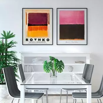 Плакат художественной выставки, абстрактная картина на холсте, печать, скандинавское современное настенное искусство, украшение для гостиной, дома 21cm30cm NoFrame