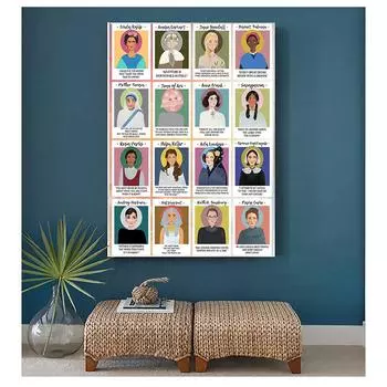 Плакат и принт, настенная живопись на холсте, скандинавские постеры и принты, настенные картины для гостиной, «Великие могучие женщины в истории» 21cm30cm NoFrame