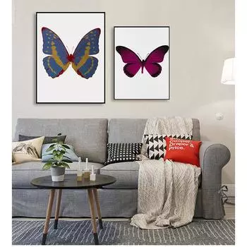 Плакат и принты для гостиной, красочные образцы бабочек, холст, картины, настенная художественная картина, декоративная домашняя картина 21cm30cm NoFrame