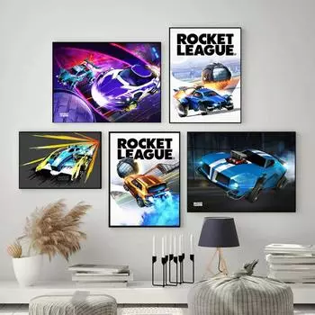 Плакат игры Rocket League неоновая видеоигра холст картина настенная живопись картина для современной детской комнаты гостиная домашний декор Cuadros 21*30cm No Frame