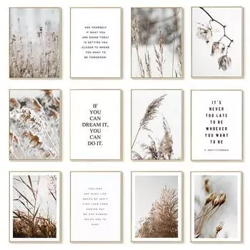 Плакат «Мёртвые листья» Пейзаж Холст Картина Настенная картина Гостиная Эстетический декор Простое украшение интерьера для дома 21*30cm