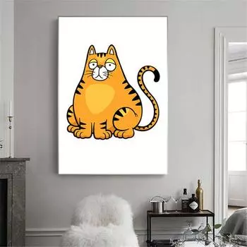 Плакат Noddic, постер с изображением пчелы, скандинавское весеннее украшение, холст, картина для детей, декор для спальни, настенная живопись для гостиной 21cm30cm NoFrame