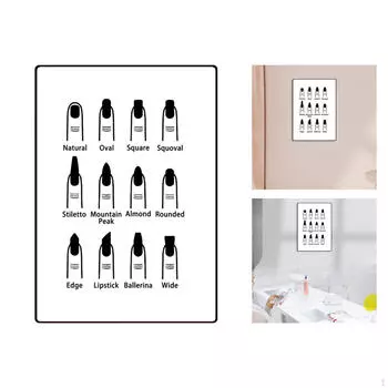 Плакат о красоте, руководство по форме ногтей, диаграмма для салона, настенная художественная роспись A