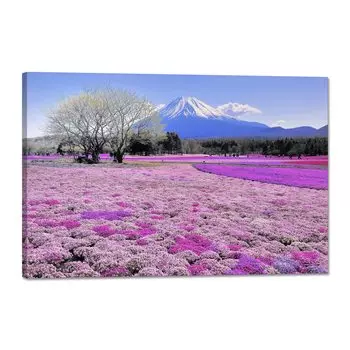 Плакат Пейзаж Природа Большое Современное Искусство Настенная Живопись Пейзажная Картина Интерьер Цветочная Картина Настенная Художественная Панель Красная Фотография Фудзи Горная Картина Фэн