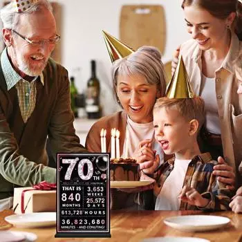 Плакат с днем рождения, акриловая вывеска на 30/40/50/60/65/70/80-й день рождения, подарки, украшение стола для дня рождения G золотистый