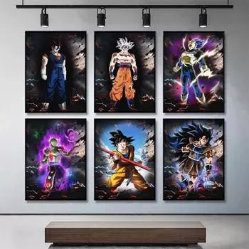 Плакат с драконьим жемчугом и роспись, настенное искусство, современная гостиная, комическая картина, подарок другу, детская экшн-кукла 21cm30cm NoFrame