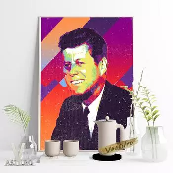 Плакат с принтом американской знаменитости, поп-арт, портрет, картина маслом, памятный подарок, украшение для комнаты, настенная живопись 21cm30cm NoFrame