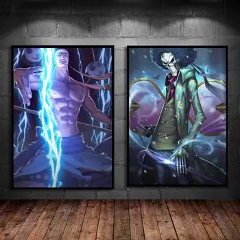 Плакат с принтом на холсте, постер аниме One Brooke, домашняя экшн-кукла, модульная печать, украшение на стену 21cm30cm NoFrame