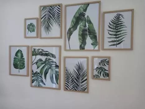 Плакат с растениями в скандинавском стиле, зеленые листья, декоративная картина, современный постер, настенное искусство, эстетические постеры на скандинавскую тему, холст, живопись 21cm30cm NoFrame