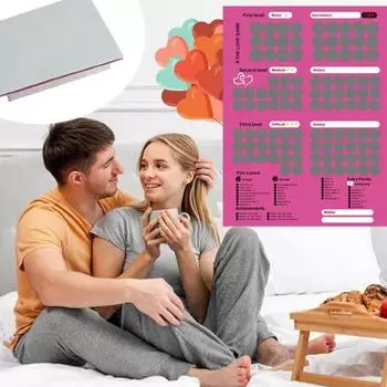 Плакат «Скретч и покажи» для пар. Игры для взрослых в любовь. Плакат скретч-игры с конвертом. Плакат «Вызов на свидание» на День святого Валентина. Приключения пар. розовый