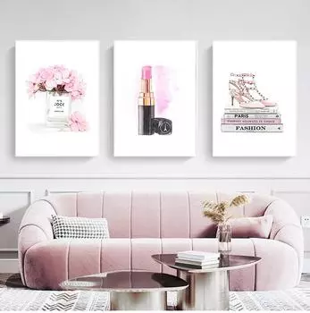 Плакаты и принты, настенная живопись на холсте, украшения, фотографии для гостиной, модный декор, книга, духи, помада, Парижский бренд 21cm30cm NoFrame