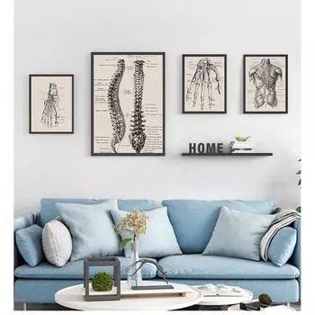 Плакаты и принты, настенные панно для гостиной, анатомический скелет, патент, винтажный постер, настенный художественный принт, холст, живопись, скандинавская тема 21cm30cm NoFrame