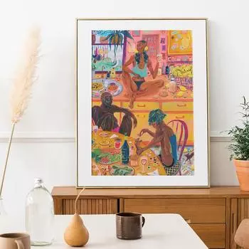 Плакаты и принты с виски и витаминами, современные абстрактные картины на холсте, иллюстрации, настенная картина для кухни, домашний декор (с рамкой) 15*20cm(with frame)