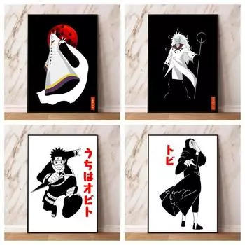 Плакаты и живопись Наруто Учиха Обито, печать изображений на стене, высокое качество, художественная модульная печать, украшение для детской спальни 21cm30cm NoFrame