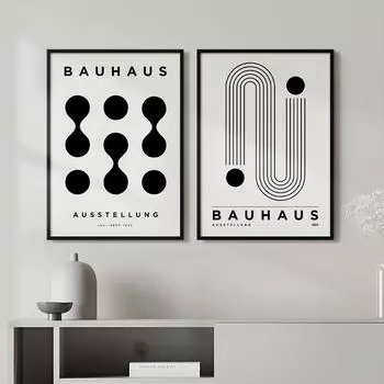 Плакаты на холсте - украшение стен в стиле модерн середины века, абстрактные геометрические рисунки на стенах, абстрактные картины в стиле бохо для спальни 21*30cm No Frame