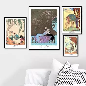 Плакаты на скандинавскую тему и элементы принтов, настенное искусство, мультяшная картина на холсте, ретро настенные панно для гостиной, домашний декор, без рамки 21cm30cm NoFrame